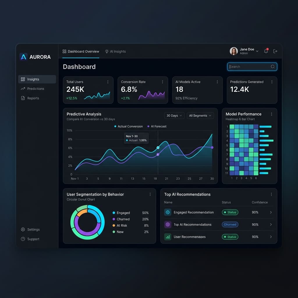 Lumina Cloud AI Analytics Dashboard