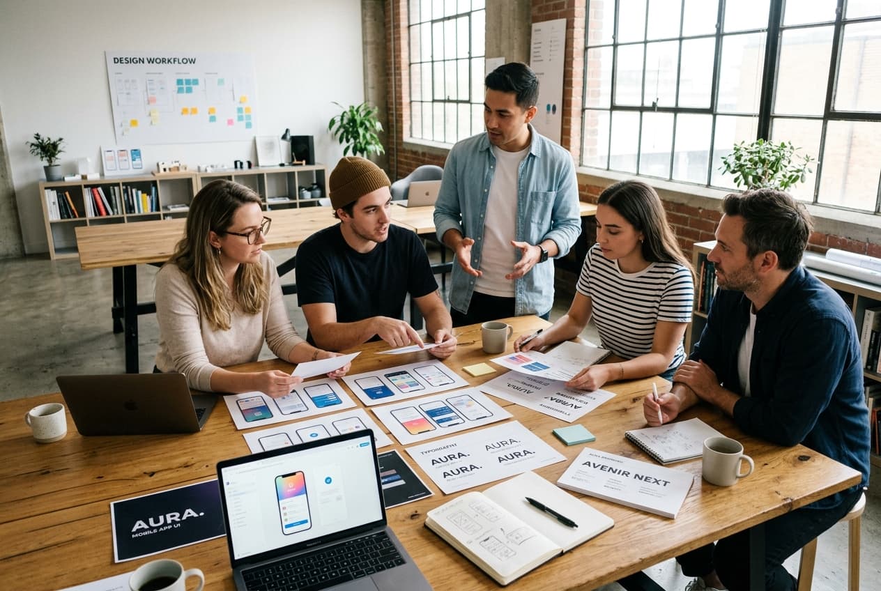 Collaborative UI/UX design sprint and prototyping