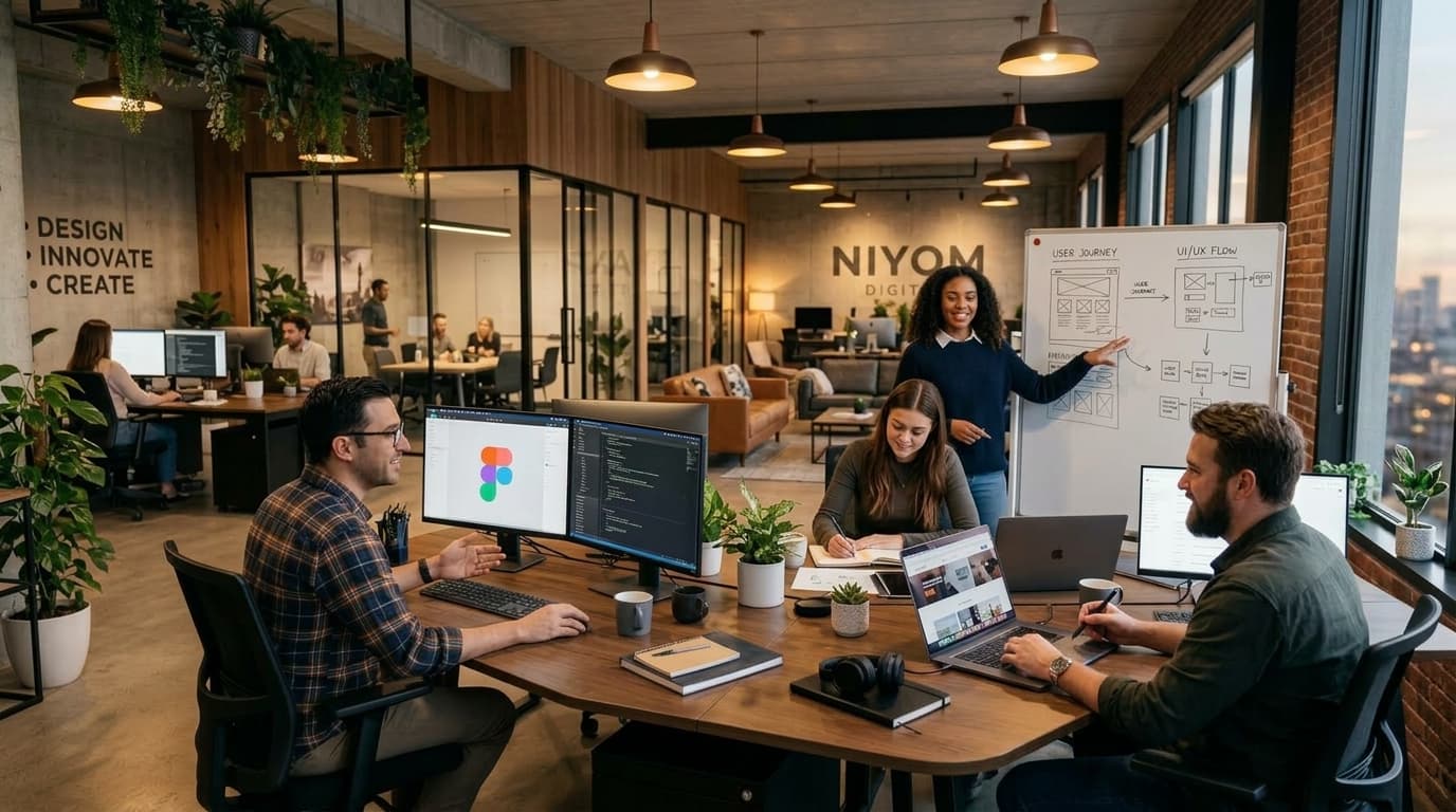 Niyom Digital agency workspace and creative team environment